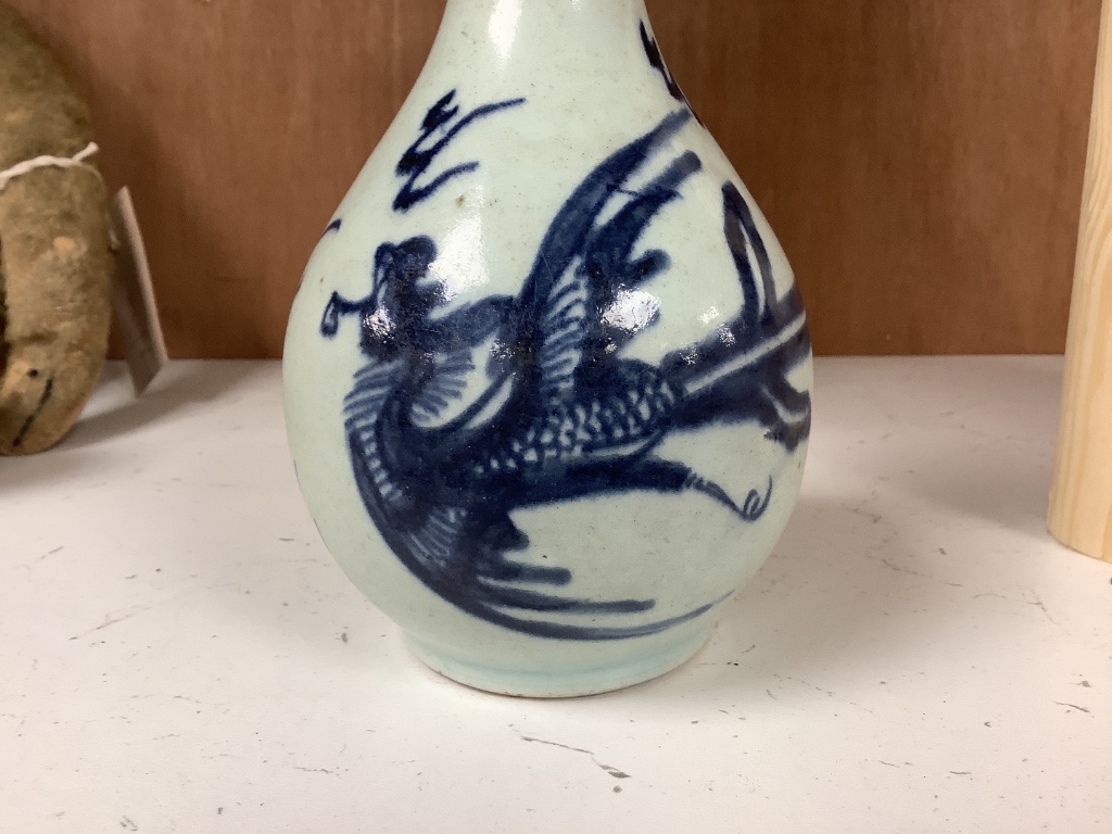 A pair of Chinese bottle vases, late 18th century, 18cm high